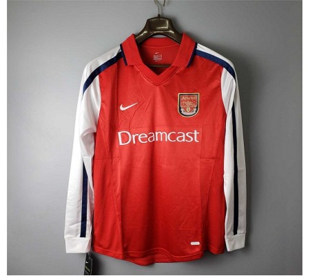 Arsenal 00/01 Home Red Long Sleeve Soccer Jersey